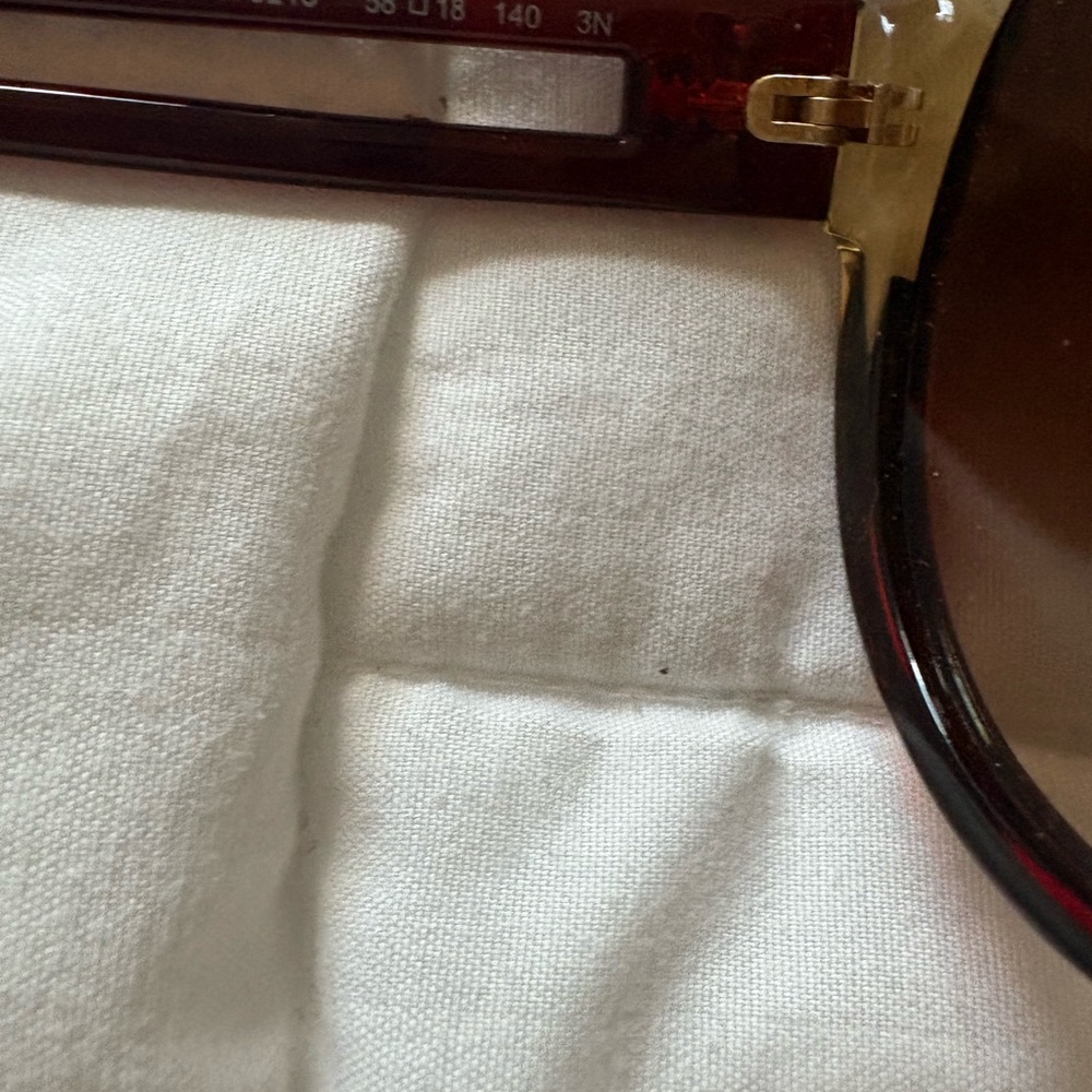 Tory Burch Red and Gold Sunglasses Accessories - Picture 4 of 4